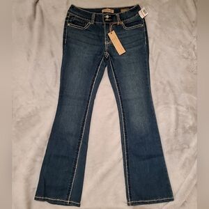 Nine West Vintage America Collection Bootcut Thick Stitch Jeans Size 2 / 26P NWT